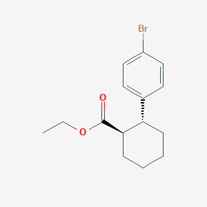 molecular formula C15H19BrO2 B14526409 ethyl (1R,2R)-2-(4-bromophenyl)cyclohexane-1-carboxylate CAS No. 62490-90-8