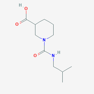 molecular formula C11H20N2O3 B1452641 1-[(2-Methylpropyl)carbamoyl]piperidine-3-carboxylic acid CAS No. 1018573-51-7