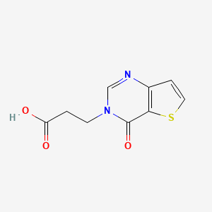 molecular formula C9H8N2O3S B1452643 3-(4-Oxothieno[3,2-d]pyrimidin-3(4H)-yl)propanoic acid CAS No. 1096966-40-3