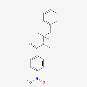 molecular formula C17H18N2O3 B14526436 N-Methyl-4-nitro-N-(1-phenylpropan-2-yl)benzamide CAS No. 62497-66-9