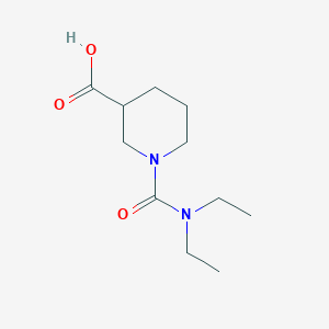 molecular formula C11H20N2O3 B1452645 1-(Diethylcarbamoyl)piperidine-3-carboxylic acid CAS No. 1018504-07-8