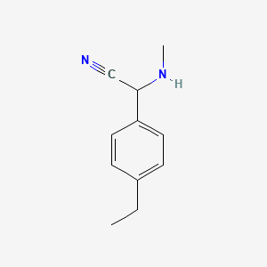 B1452648 2-(4-Ethylphenyl)-2-(methylamino)acetonitrile CAS No. 1018281-34-9