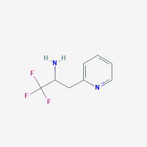 molecular formula C8H9F3N2 B1452652 1,1,1-Trifluoro-3-(pyridin-2-yl)propan-2-amine CAS No. 1094372-75-4