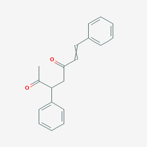 molecular formula C19H18O2 B14526521 3,7-Diphenylhept-6-ene-2,5-dione CAS No. 62619-67-4