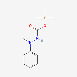 molecular formula C11H18N2O2Si B14526531 Trimethylsilyl 2-methyl-2-phenylhydrazine-1-carboxylate CAS No. 62305-42-4