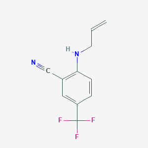 molecular formula C11H9F3N2 B1452655 2-[(Prop-2-en-1-yl)amino]-5-(trifluoromethyl)benzonitrile CAS No. 1094368-50-9