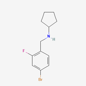 molecular formula C12H15BrFN B1452657 N-(4-bromo-2-fluorobenzyl)cyclopentanamine CAS No. 1099640-82-0