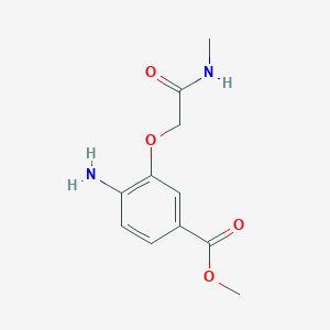 molecular formula C11H14N2O4 B1452658 Methyl 4-amino-3-[(methylcarbamoyl)methoxy]benzoate CAS No. 1096309-23-7