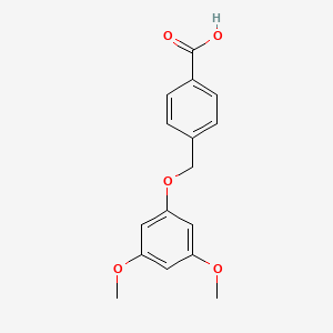 molecular formula C16H16O5 B1452659 4-[(3,5-二甲氧基苯氧基)甲基]苯甲酸 CAS No. 149288-71-1