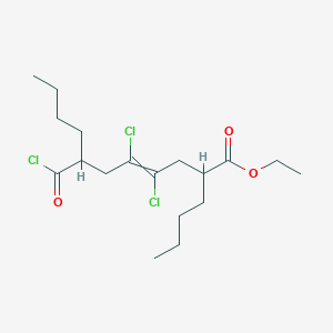 molecular formula C18H29Cl3O3 B14526594 Ethyl 2-butyl-4,5-dichloro-7-(chlorocarbonyl)undec-4-enoate CAS No. 62456-92-2