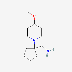 B1452660 [1-(4-Methoxypiperidin-1-yl)cyclopentyl]methanamine CAS No. 1096355-79-1