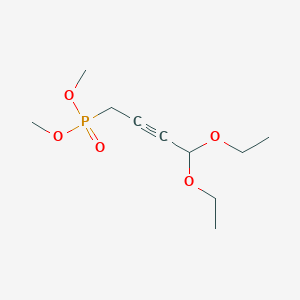 molecular formula C10H19O5P B14526603 Dimethyl (4,4-diethoxybut-2-yn-1-yl)phosphonate CAS No. 62521-29-3