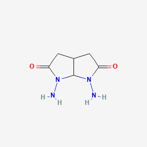 molecular formula C6H10N4O2 B14526615 Pyrrolo[2,3-b]pyrrole-2,5(1H,3H)-dione, 1,6-diaminotetrahydro- CAS No. 62668-10-4