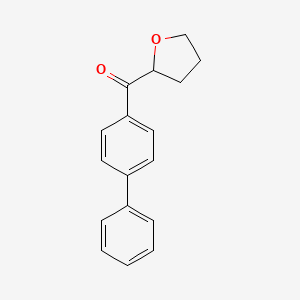 molecular formula C17H16O2 B1452665 2-(4-苯基苯甲酰)噁唑烷 CAS No. 1096909-64-6