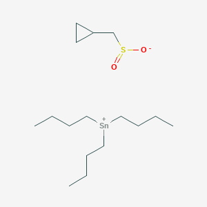 molecular formula C16H34O2SSn B14526656 Cyclopropylmethanesulfinate;tributylstannanylium CAS No. 62427-77-4