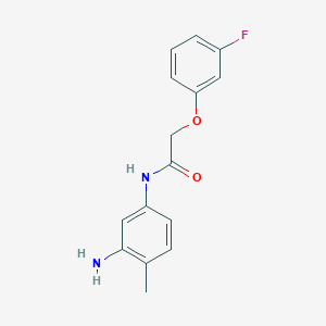 molecular formula C15H15FN2O2 B1452667 N-(3-氨基-4-甲基苯基)-2-(3-氟苯氧基)-乙酰胺 CAS No. 1096285-09-4