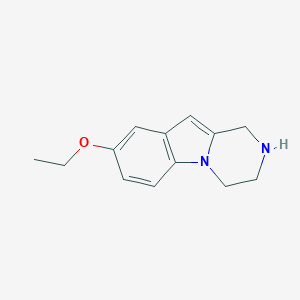 molecular formula C13H16N2O B145267 8-Ethoxy-1,2,3,4-tetrahydropyrazino[1,2-a]indole CAS No. 126718-20-5