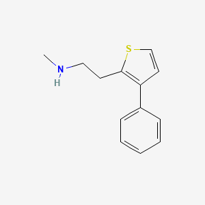 molecular formula C13H15NS B14526720 N-Methyl-2-(3-phenylthiophen-2-yl)ethan-1-amine CAS No. 62403-71-8