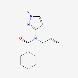 molecular formula C14H21N3O B14526763 N-(1-Methyl-1H-pyrazol-3-yl)-N-(prop-2-en-1-yl)cyclohexanecarboxamide CAS No. 62399-92-2