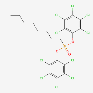 molecular formula C20H17Cl10O3P B14526793 Bis(pentachlorophenyl) octylphosphonate CAS No. 62750-89-4