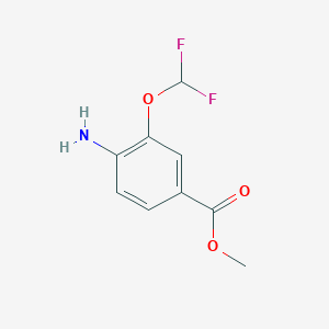 molecular formula C9H9F2NO3 B1452683 Methyl 4-amino-3-(difluoromethoxy)benzoate CAS No. 1096816-13-5