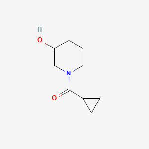 molecular formula C9H15NO2 B1452687 1-环丙烷甲酰基哌啶-3-醇 CAS No. 1154910-03-8