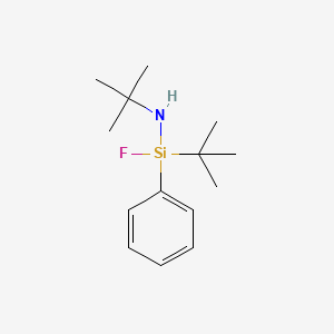 molecular formula C14H24FNSi B14526871 N,1-Di-tert-butyl-1-fluoro-1-phenylsilanamine CAS No. 62371-75-9