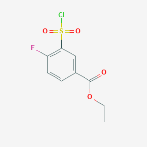 B1452689 Ethyl 3-(chlorosulfonyl)-4-fluorobenzoate CAS No. 1155084-23-3