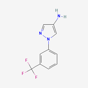 molecular formula C10H8F3N3 B1452690 1-[3-(三氟甲基)苯基]-1H-吡唑-4-胺 CAS No. 1153040-21-1