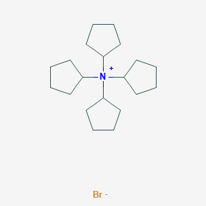 molecular formula C20H36BrN B14526907 N,N,N-Tricyclopentylcyclopentanaminium bromide CAS No. 62589-96-2