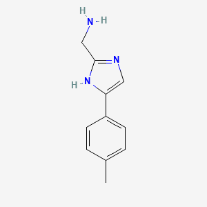 molecular formula C11H13N3 B1452691 (4-(对甲苯基)-1H-咪唑-2-基)甲胺 CAS No. 1156713-02-8