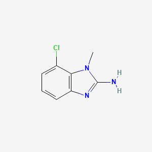molecular formula C8H8ClN3 B1452692 1H-苯并咪唑-2-胺，7-氯-1-甲基- CAS No. 945021-15-8