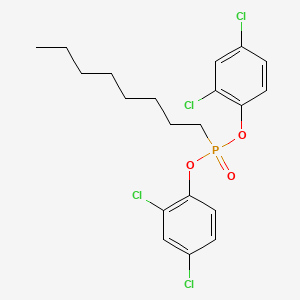 molecular formula C20H23Cl4O3P B14526925 Bis(2,4-dichlorophenyl) octylphosphonate CAS No. 62750-87-2