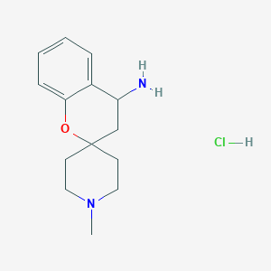 molecular formula C14H20N2O B1452694 1'-Methylspiro[chroman-2,4'-piperidin]-4-amine hydrochloride CAS No. 70505-90-7