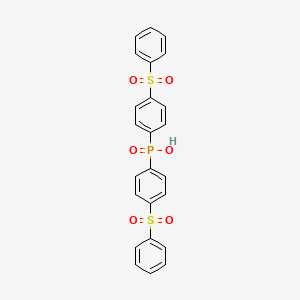 molecular formula C24H19O6PS2 B14526956 Bis[4-(benzenesulfonyl)phenyl]phosphinic acid CAS No. 62489-11-6