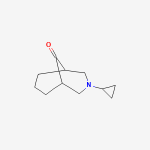 molecular formula C11H17NO B1452701 3-Cyclopropyl-3-azabicyclo[3.3.1]nonan-9-one CAS No. 1000931-18-9