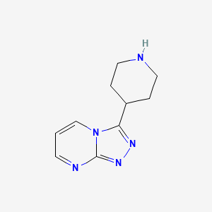 B1452703 4-{[1,2,4]Triazolo[4,3-a]pyrimidin-3-yl}piperidine CAS No. 1153390-55-6