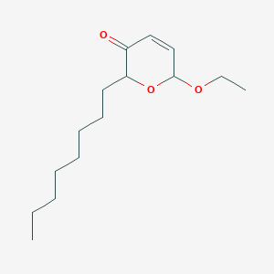 molecular formula C15H26O3 B14527049 6-Ethoxy-2-octyl-2H-pyran-3(6H)-one CAS No. 62311-38-0