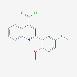 molecular formula C18H14ClNO3 B1452706 2-(2,5-Dimethoxyphenyl)quinoline-4-carbonyl chloride CAS No. 1160264-87-8