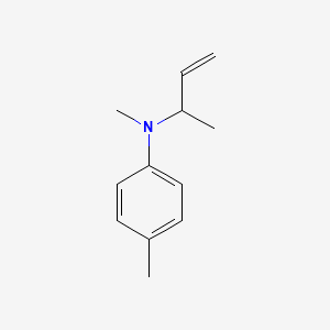 molecular formula C12H17N B14527064 Benzenamine, N,4-dimethyl-N-(1-methyl-2-propenyl)- CAS No. 62378-88-5