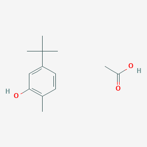 molecular formula C13H20O3 B14527076 Acetic acid;5-tert-butyl-2-methylphenol CAS No. 62559-09-5