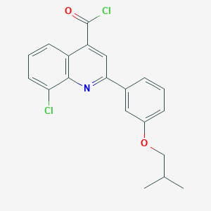 B1452708 8-Chloro-2-(3-isobutoxyphenyl)quinoline-4-carbonyl chloride CAS No. 1160255-98-0