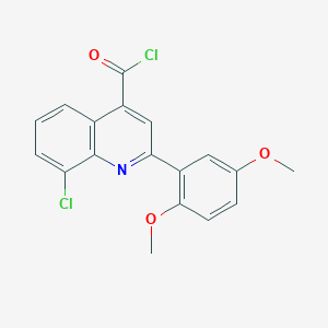 molecular formula C18H13Cl2NO3 B1452709 8-Chloro-2-(2,5-dimethoxyphenyl)quinoline-4-carbonyl chloride CAS No. 1160256-54-1