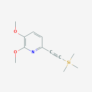 molecular formula C12H17NO2Si B1452710 2,3-二甲氧基-6-((三甲基硅基)乙炔基)吡啶 CAS No. 1171919-83-7