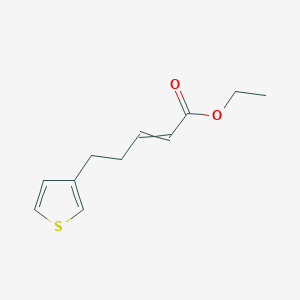 molecular formula C11H14O2S B14527101 Ethyl 5-(thiophen-3-yl)pent-2-enoate CAS No. 62429-65-6