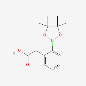 molecular formula C14H19BO4 B1452713 2-(2-(4,4,5,5-Tetramethyl-1,3,2-dioxaborolan-2-yl)phenyl)acetic acid CAS No. 1072945-02-8