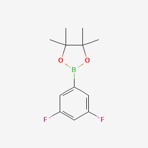 molecular formula C12H15BF2O2 B1452714 2-(3,5-Difluorophenyl)-4,4,5,5-tetramethyl-1,3,2-dioxaborolane CAS No. 863868-36-4
