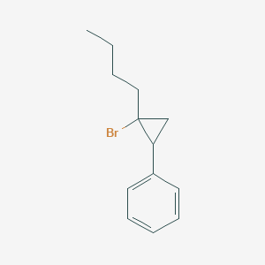 molecular formula C13H17Br B14527145 (2-Bromo-2-butylcyclopropyl)benzene CAS No. 62360-08-1