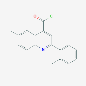 molecular formula C18H14ClNO B1452718 6-Methyl-2-(2-methylphenyl)quinoline-4-carbonyl chloride CAS No. 1160253-39-3