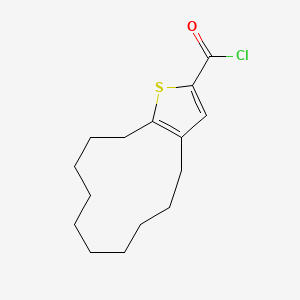 molecular formula C15H21ClOS B1452719 4,5,6,7,8,9,10,11,12,13-Decahydrocyclododeca[b]thiophene-2-carbonyl chloride CAS No. 1160249-29-5